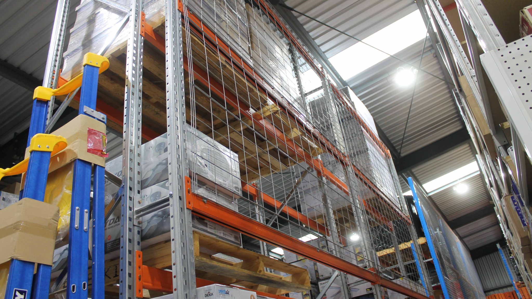 Industrial Racking Systems with mesh backs