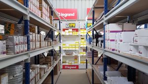 Storeplan Longspan shelving system in electrical wholesaler