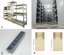 Shelving and parts boxes