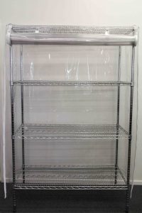 Tie Back Clear Cover for Medical Wire Shelving