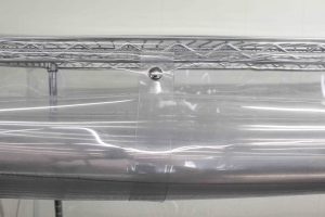 Tie Back Clear Cover for Medical Wire Shelving
