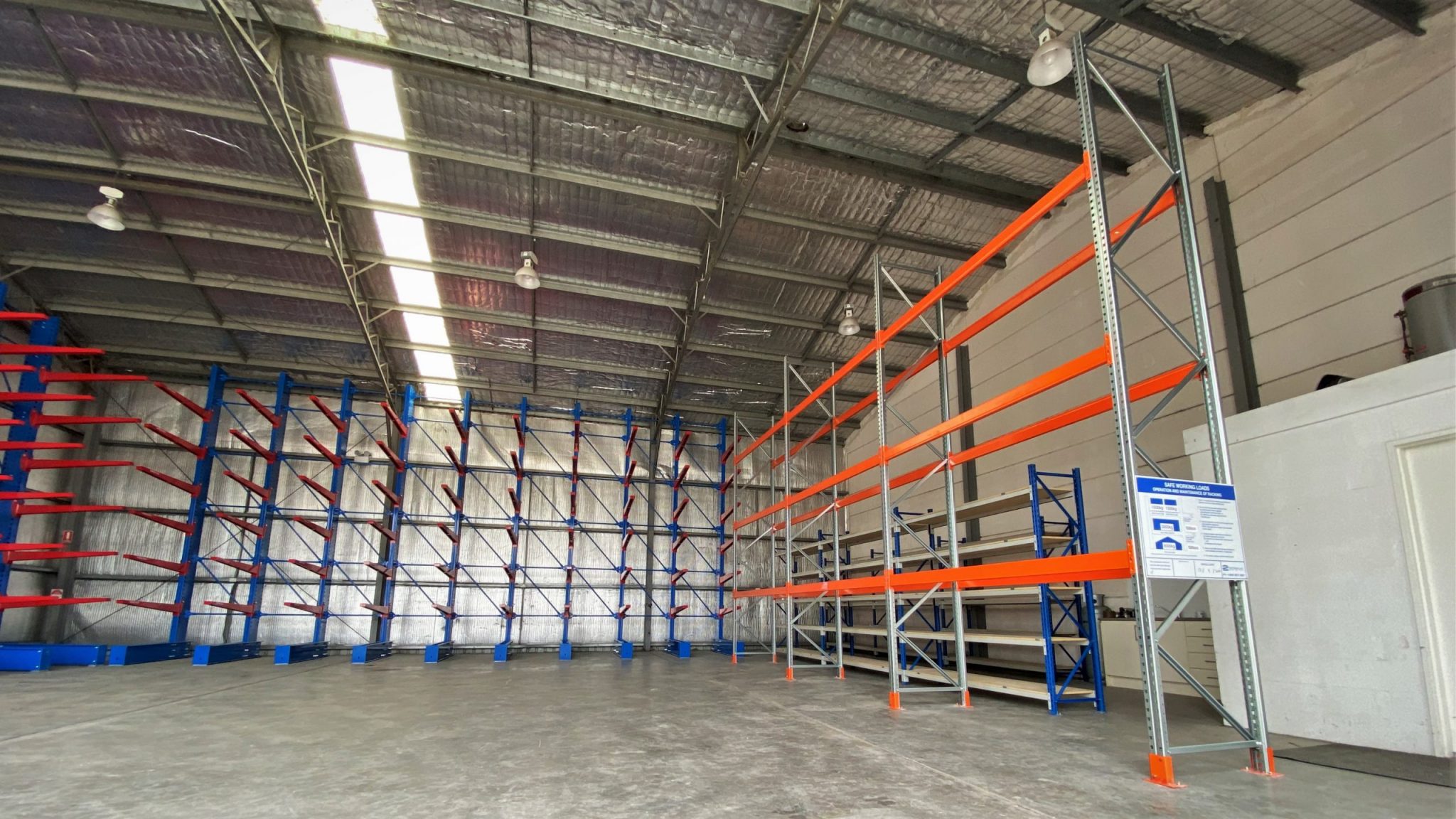 Selective Pallet Racking and Indoor Cantilever Racking at Hunter New South Wales