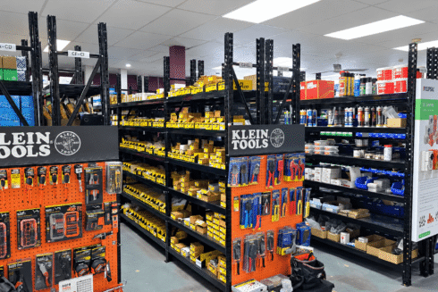 Crisp Black Shelving Display 4